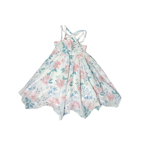 Rachel Zoe Garden Dress 2T Handkerchief Hem Floral Print Sleeveless Party Vacay - Picture 9 of 11